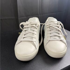 Puma Clyde croc beige green